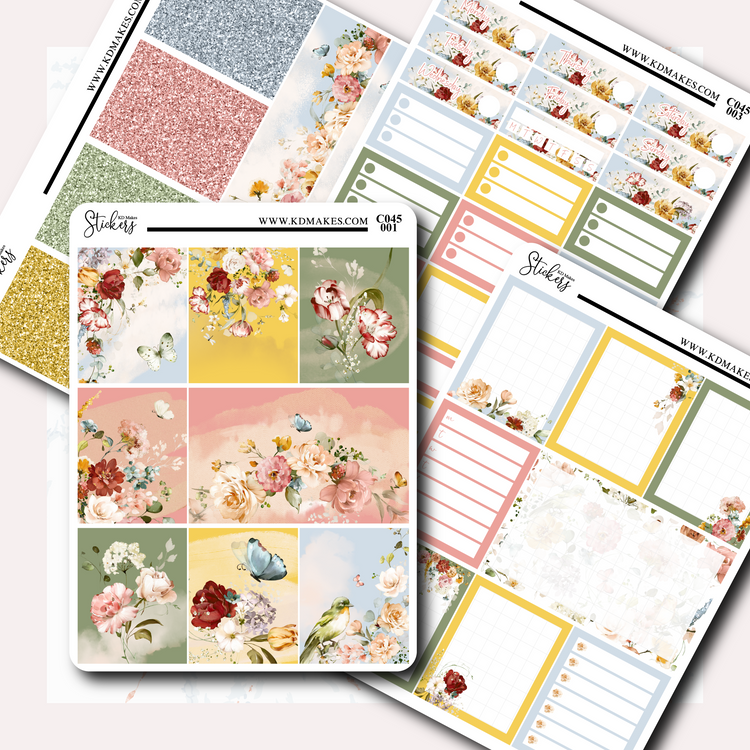 C045 | SUMMER FLORALS | WEEKLY VERTICAL KIT