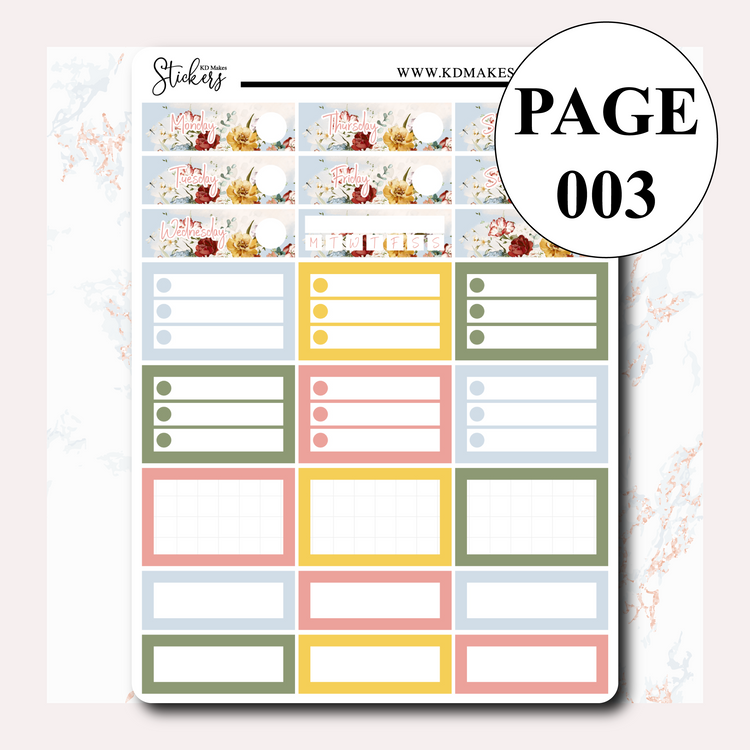 C045 | SUMMER FLORALS | WEEKLY VERTICAL KIT