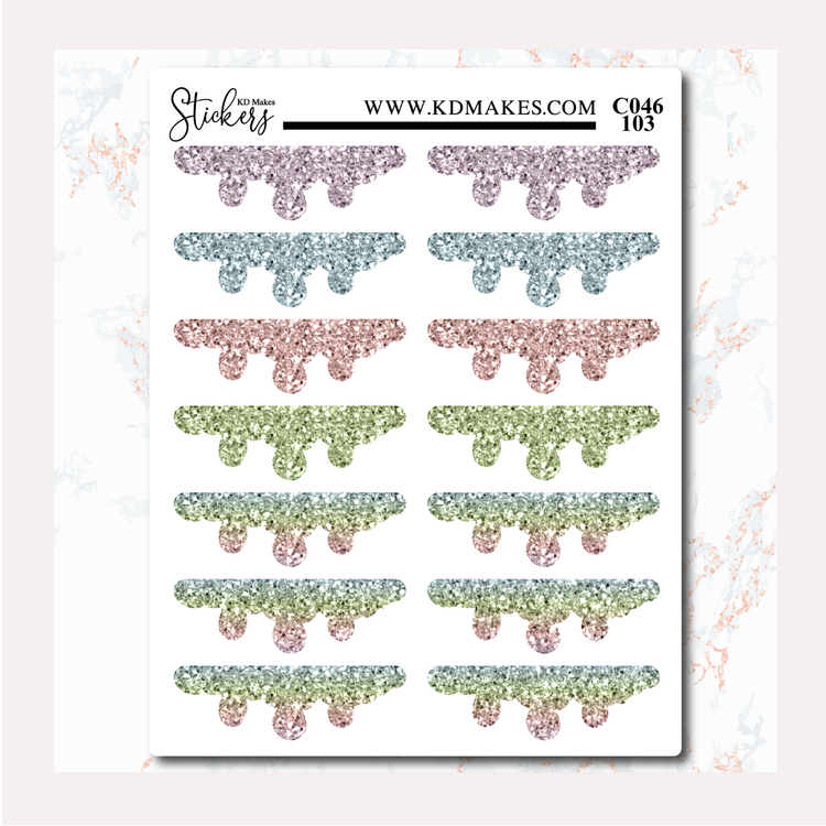 JUNE'S LIMITED EDITION COLLECTION - PAINT DRIP - GLITTER