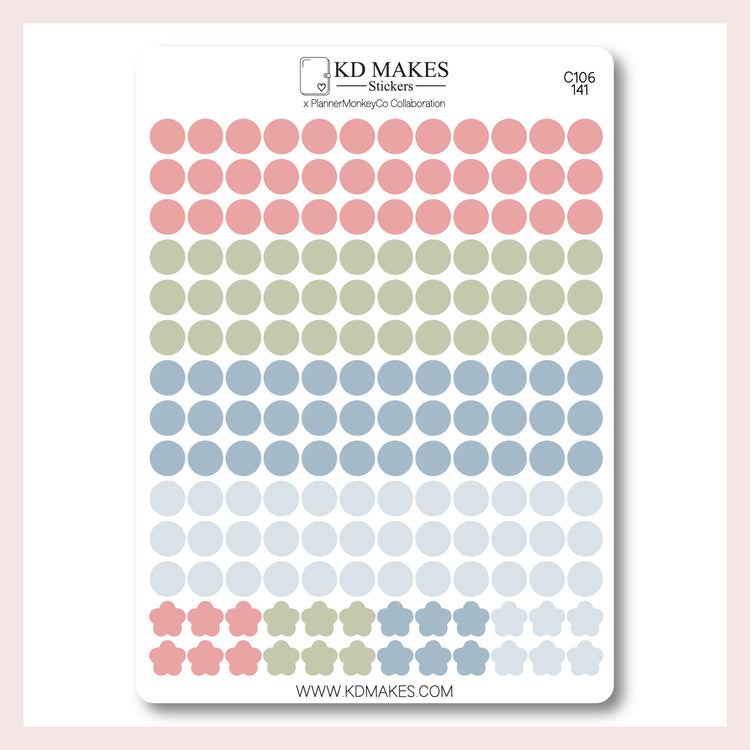 C106 | Circle Dots - 0.3" | A PLANNERMONKEYCO (PMC) X KDM COLLAB