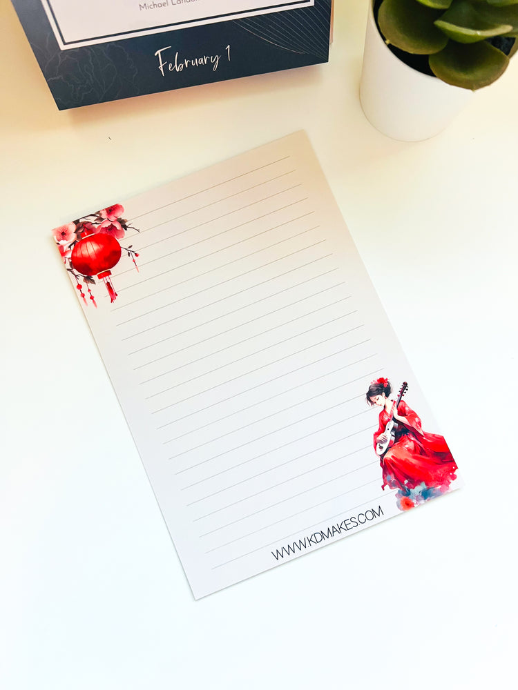 C068 | Dragon Lunar Year Journal Card 5x7" | Thick Soft Touch Material