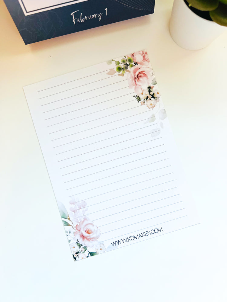 C036 | Hummingbird & Floral Journal Card 5x7" | Thick Soft Touch Material