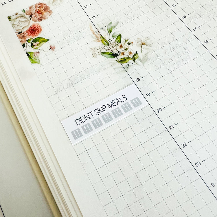 Didn't Skip Meals | D222 | Meal + Habit Tracker
