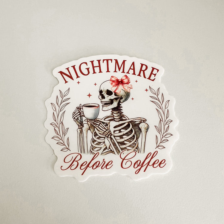 Nightmare Before Coffee | DIE CUT STICKER