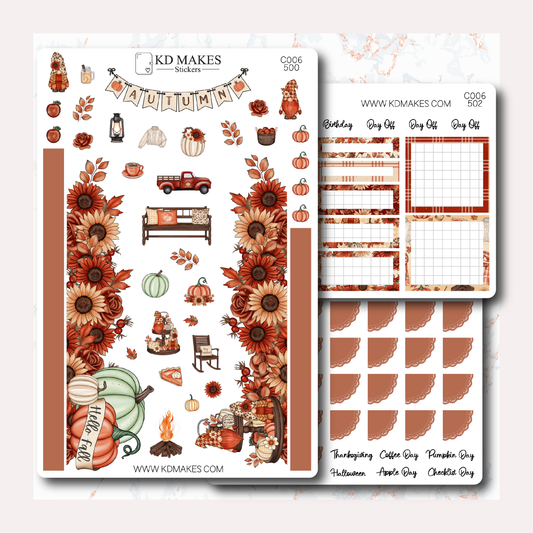 C006 | Autumn Gnomes | A5 HOBONICHI COUSINS MONTHLY