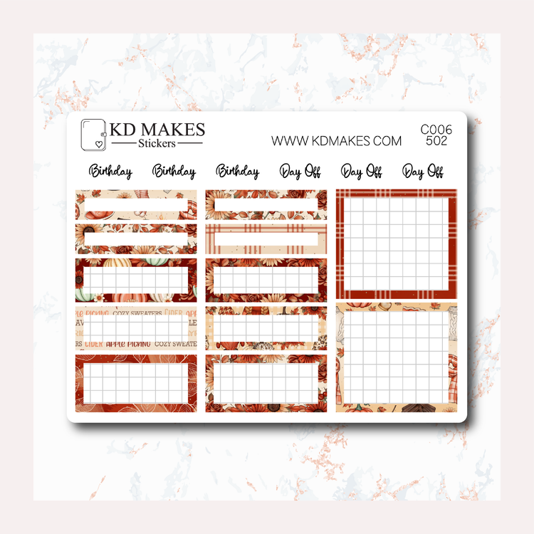C006 | Autumn Gnomes | A5 HOBONICHI COUSINS MONTHLY
