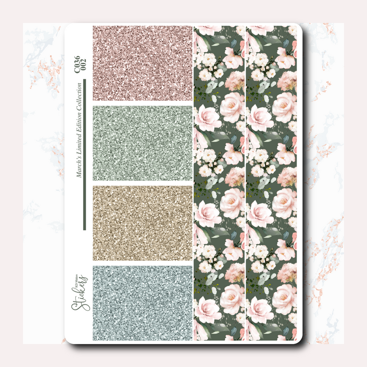 C036 | HUMMING BIRD & WATERCOLOUR FLOWERS | WEEKLY VERTICAL KIT