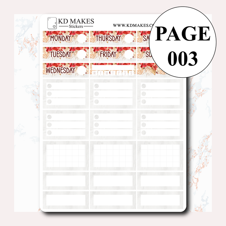 C054 | SEPTEMBER'S LIMITED EDITION COLLECTION | WEEKLY VERTICAL KIT