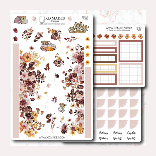C055 | PlannerMonkeyCo SEPTEMBER COLLAB | A5 HOBONICHI COUSINS MONTHLY