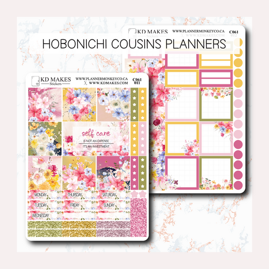 C061 | PlannerMonkeyCo SELF CARE ISN'T SELFISH COLLAB | HOBONICHI COUSINS WEEKLY KIT