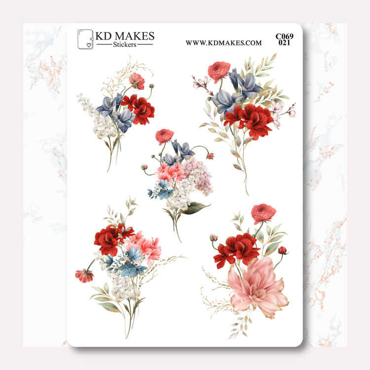 C069 | WATERCOLOUR FLOWERS | A PlannerMonkeyCo COLLAB | Deco Bundle
