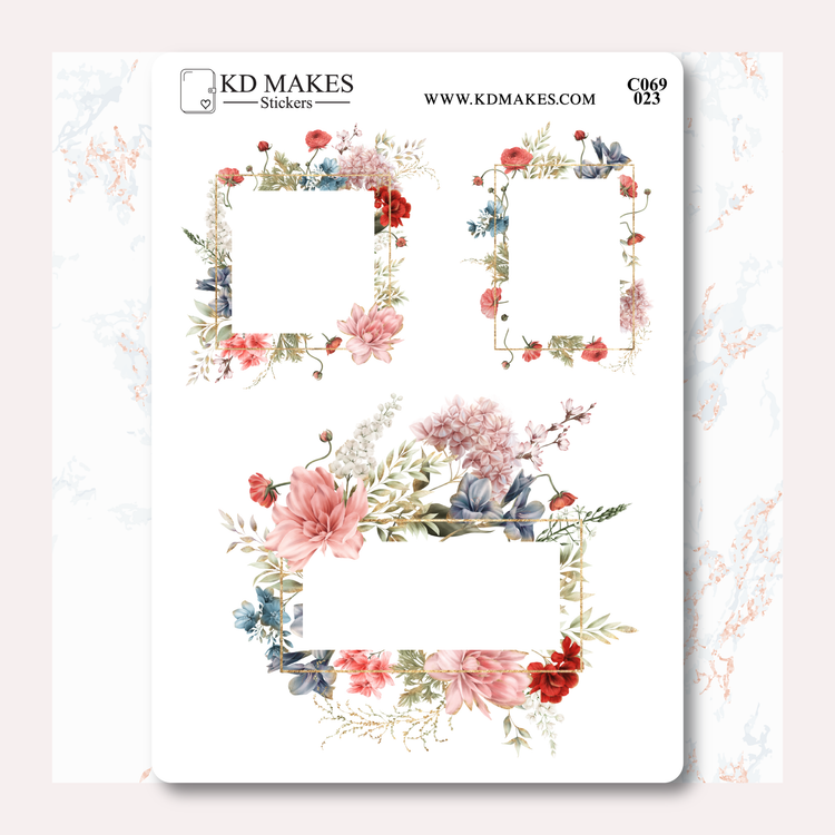 C069 | WATERCOLOUR FLOWERS | A PlannerMonkeyCo COLLAB | Deco Bundle
