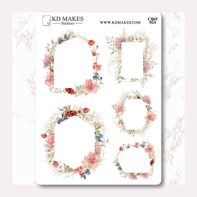 C069 | WATERCOLOUR FLOWERS | A PlannerMonkeyCo COLLAB | Deco Bundle