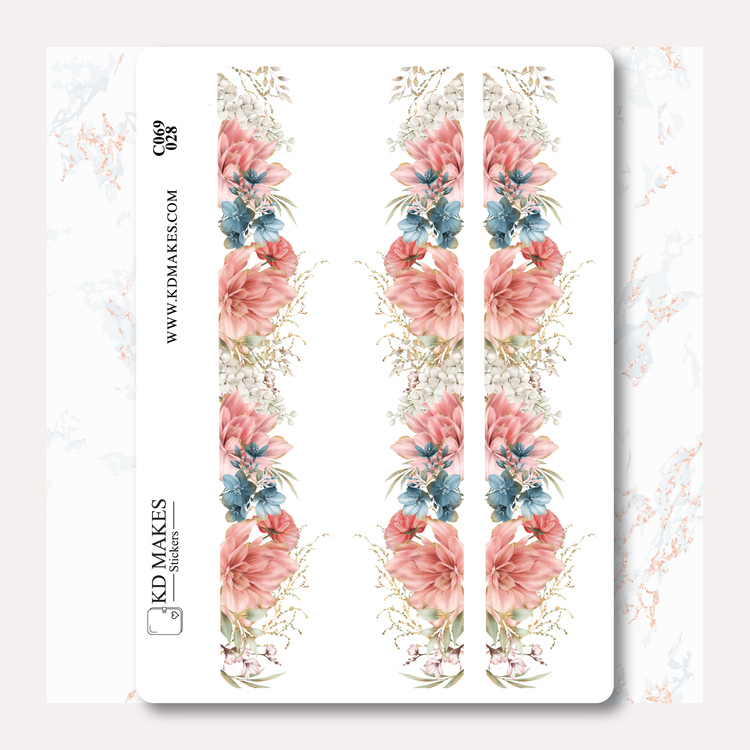 C069 | WATERCOLOUR FLOWERS | A PlannerMonkeyCo COLLAB | Deco Bundle