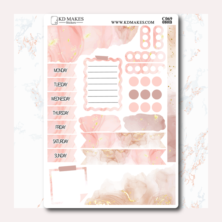 C069 | Watercolour Flowers | JOURNALING KIT WITH DATE COVERS | A PlannerMonkeyCo COLLAB