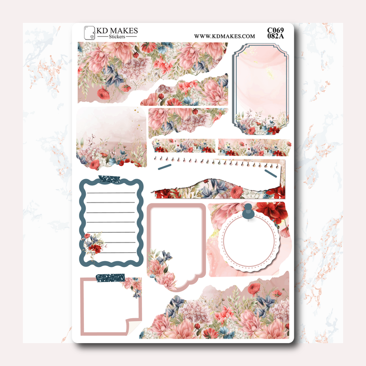 C069 | WATERCOLOUR FLOWERS | A PlannerMonkeyCo COLLAB
