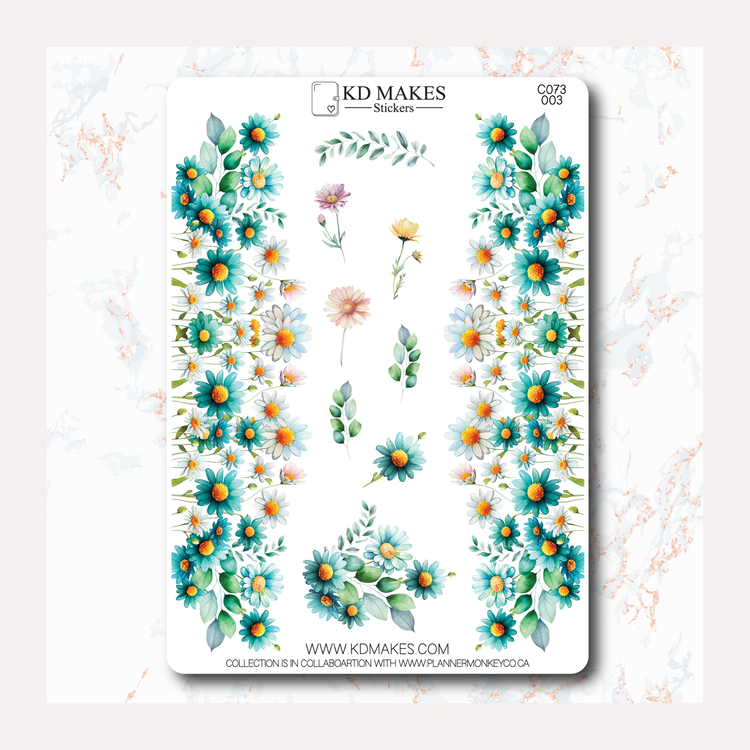 C073 | COLOURFUL DAISIES | A PMC COLLAB | WEEKLY VERTICAL KIT