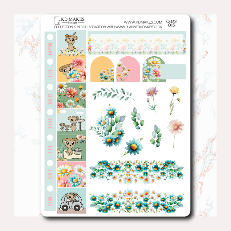 C073 | COLOURFUL DAISIES  | A PMC COLLAB | HOBONICHI WEEKS WEEKLY KIT
