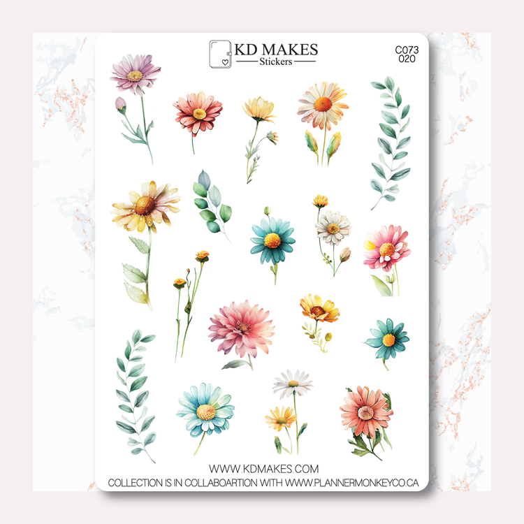 C073 | COLOURFUL DAISIES | A PMC COLLAB | Deco Bundle