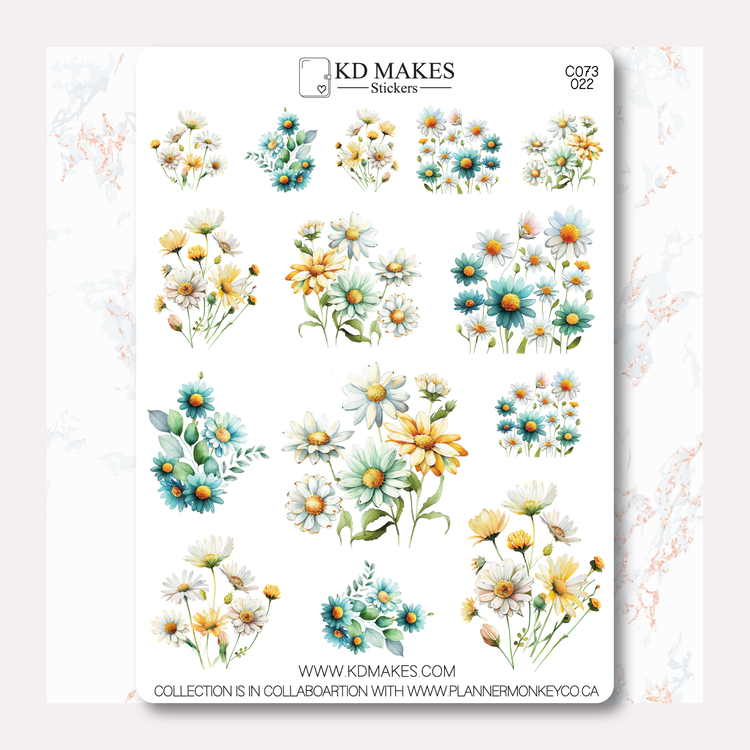 C073 | COLOURFUL DAISIES | A PMC COLLAB | Deco Bundle