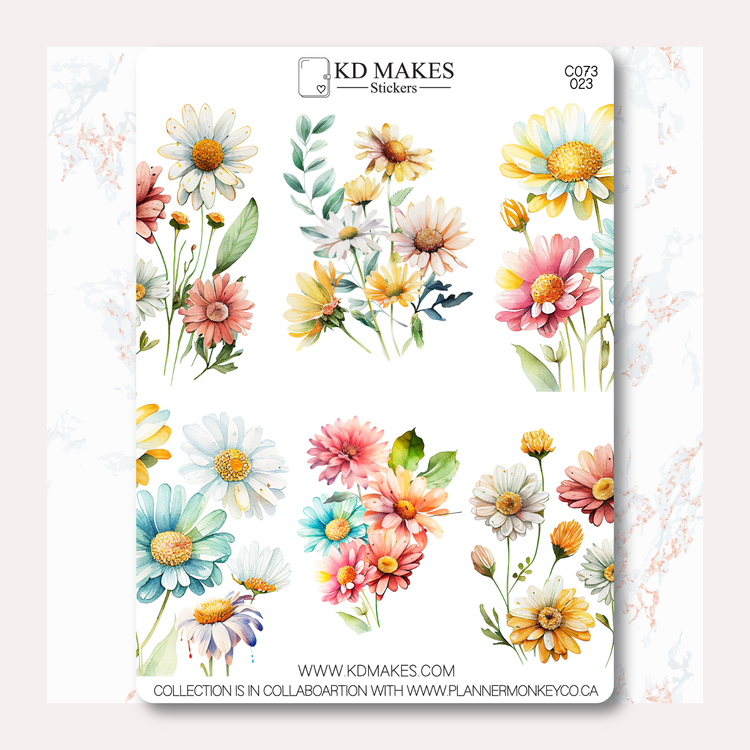 C073 | COLOURFUL DAISIES | A PMC COLLAB | Deco Bundle