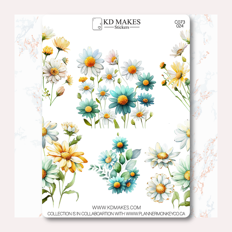 C073 | COLOURFUL DAISIES | A PMC COLLAB | Deco Bundle