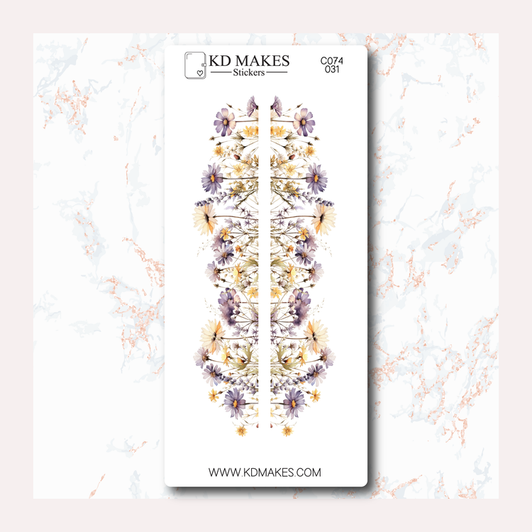 C074 | WILDFLOWERS | A5 Bottom Page Deco