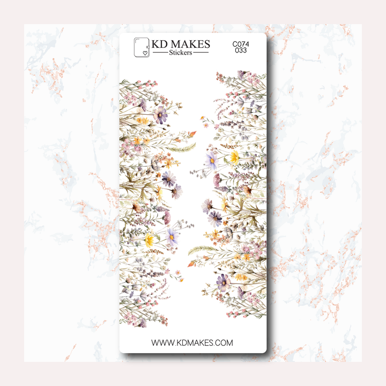C074 | WILDFLOWERS | A5 Bottom Page Deco