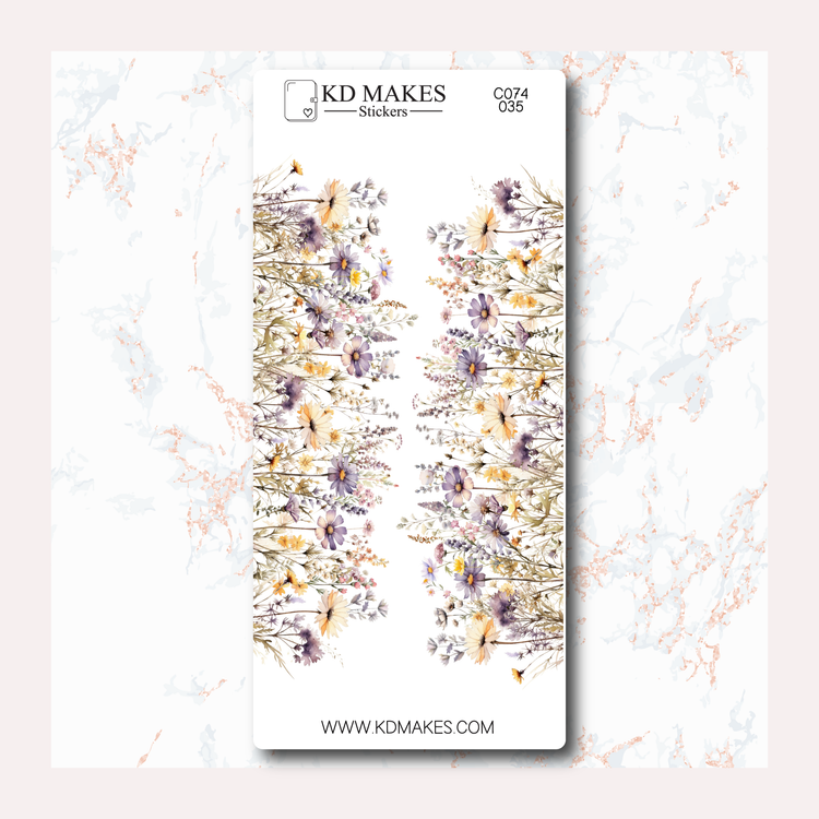 C074 | WILDFLOWERS | A5 Bottom Page Deco