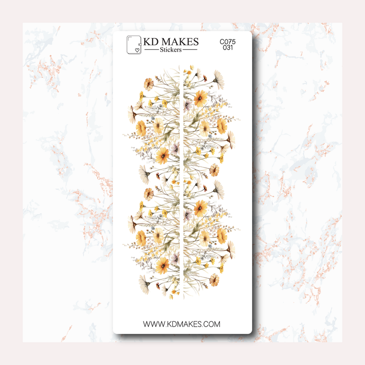 C075 | WILDFLOWERS | A5 Bottom Page Deco
