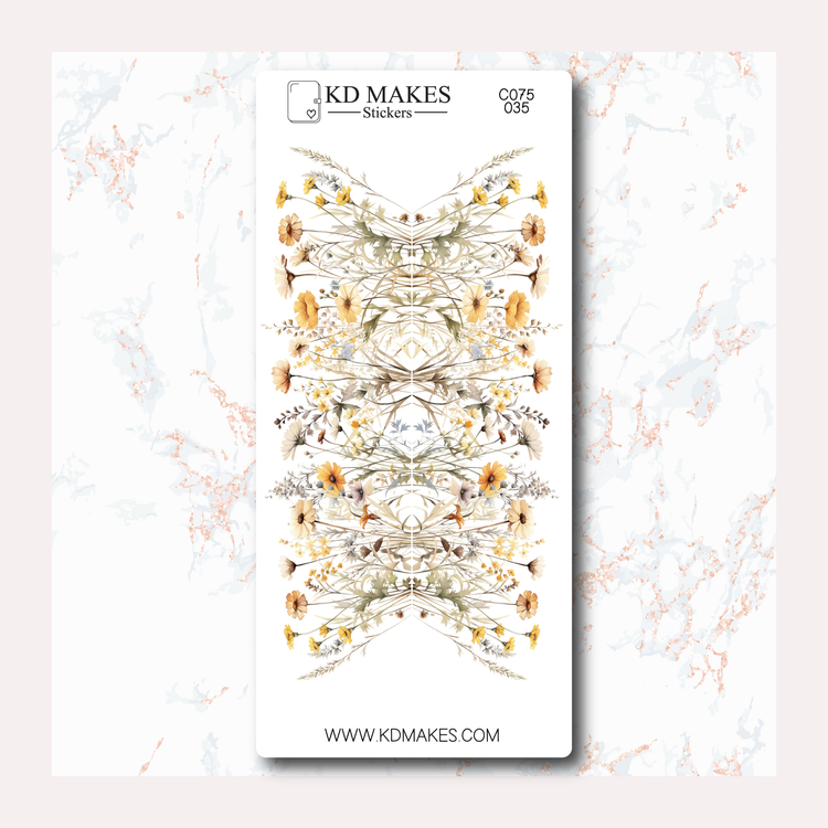 C075 | WILDFLOWERS | A5 Bottom Page Deco