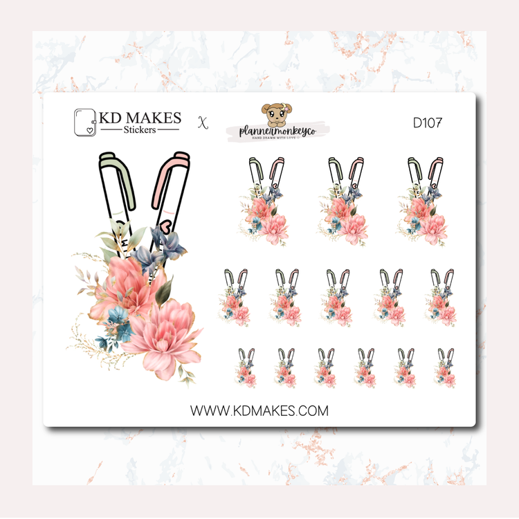C069 | MILDLINER & WATERCOLOUR FLOWERS | A PlannerMonkeyCo COLLAB