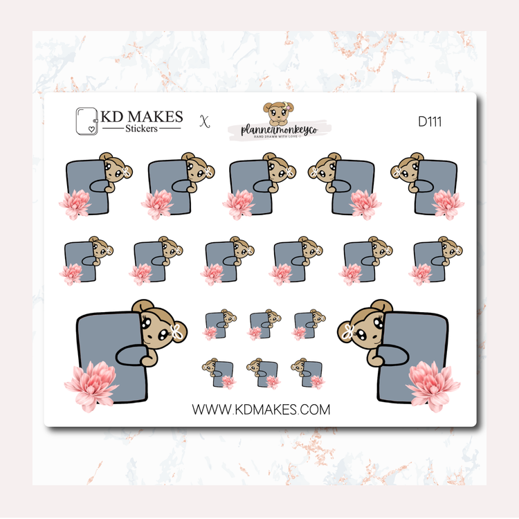 C069 | WATERCOLOUR FLOWERS- PLANNER DOODLE & MACY | A PlannerMonkeyCo COLLAB