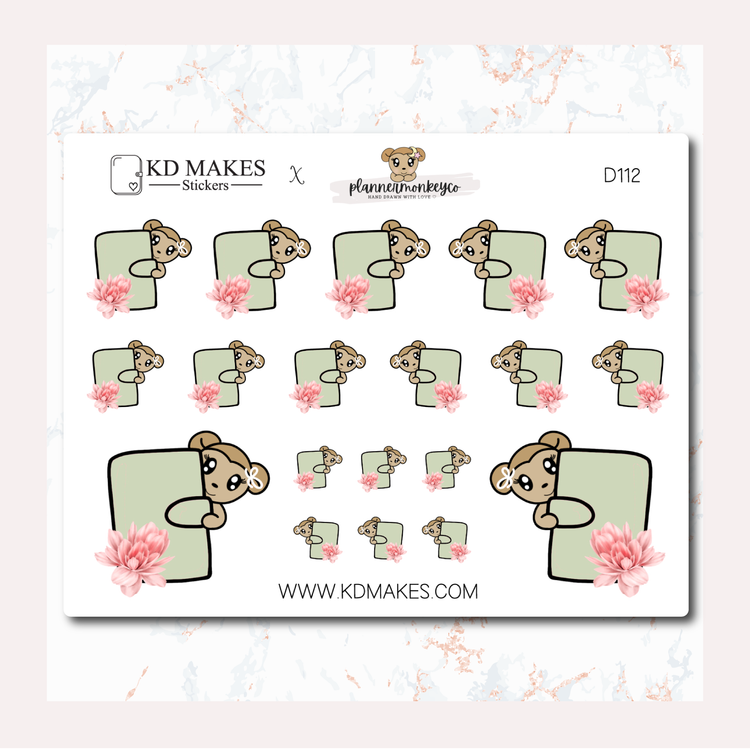C069 | WATERCOLOUR FLOWERS- PLANNER DOODLE & MACY | A PlannerMonkeyCo COLLAB