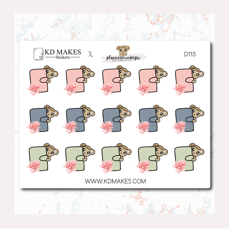 C069 | WATERCOLOUR FLOWERS- PLANNER DOODLE & MACY | A PlannerMonkeyCo COLLAB