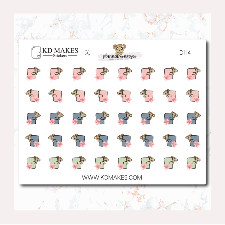 C069 | WATERCOLOUR FLOWERS- PLANNER DOODLE & MACY | A PlannerMonkeyCo COLLAB