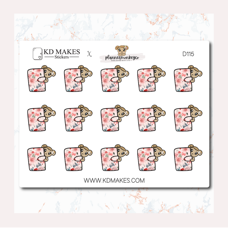 C069 | WATERCOLOUR FLOWERS- PLANNER DOODLE & MACY | A PlannerMonkeyCo COLLAB