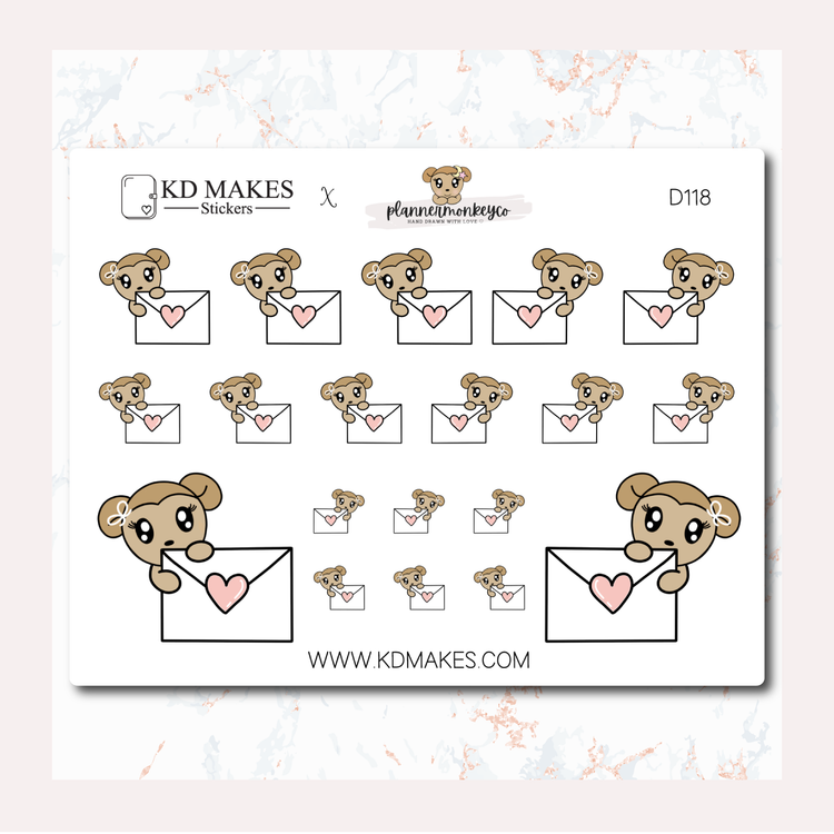 C069 | WATERCOLOUR FLOWERS- MACY HAPPY MAIL | A PlannerMonkeyCo COLLAB