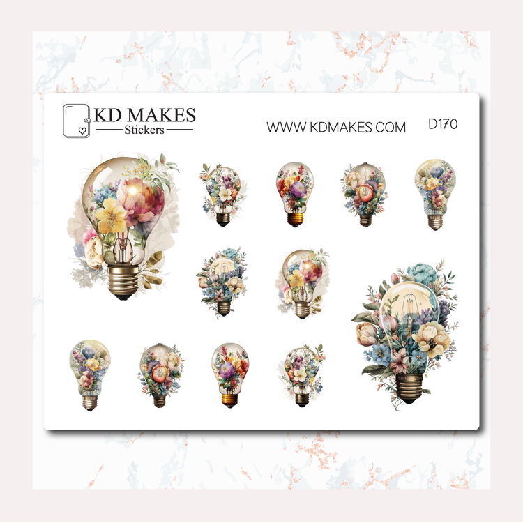 FLORAL LIGHT BULB DECO