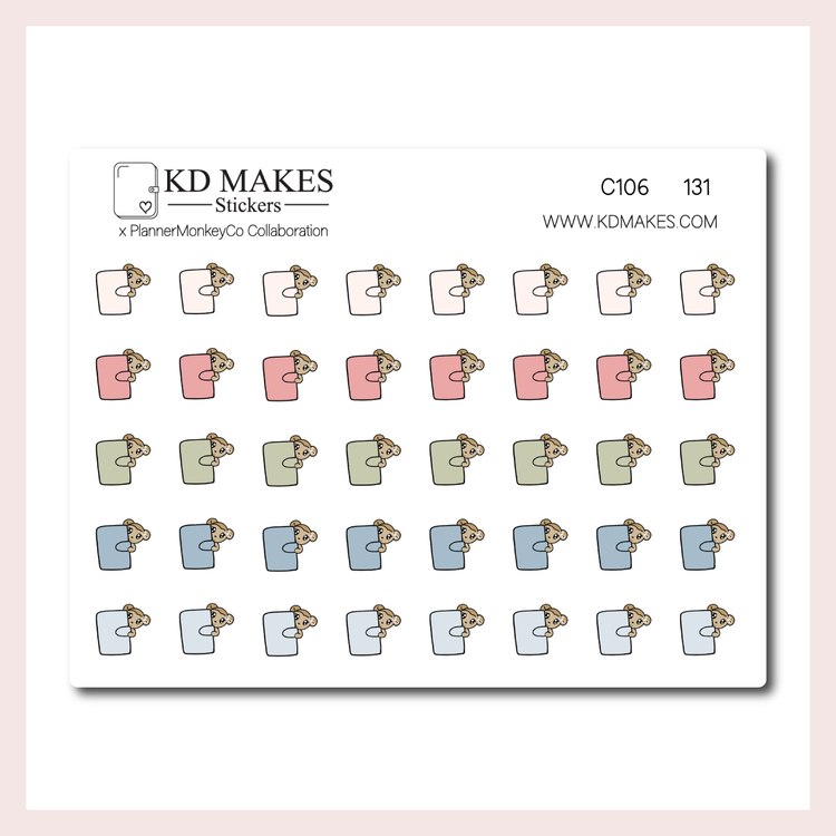 C106 | Mini Planner Macy Icons | A PLANNERMONKEYCO (PMC) X KDM COLLAB