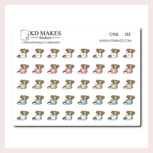 C106 | Mini Laptop Working Macy Icons | A PLANNERMONKEYCO (PMC) X KDM COLLAB
