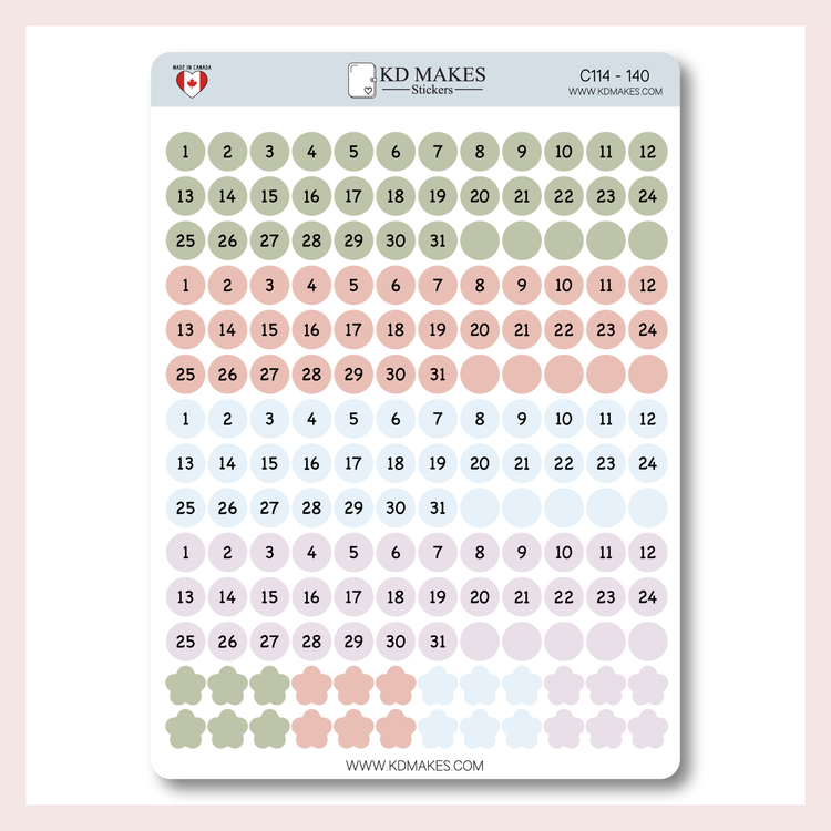 C114 | Circle Date Dots - 0.3"