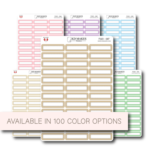 Rectangle Label Stickers | 1.5” Wide | Minimal Functional Boxes
