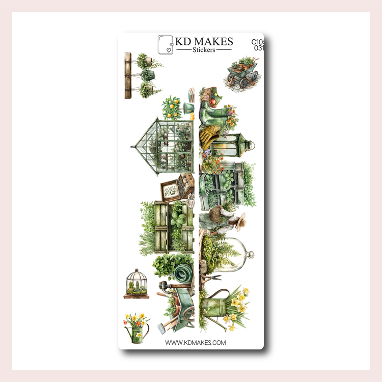 C105 | A5 Bottom Page Deco | Garden