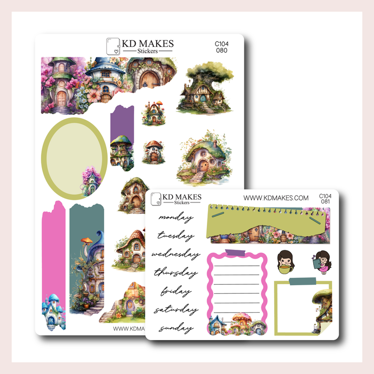 C104 | COLOURFUL MUSHROOM HOUSES | JOURNAL KIT