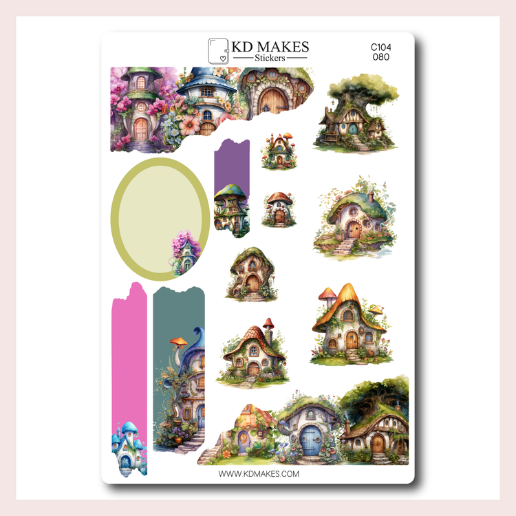C104 | COLOURFUL MUSHROOM HOUSES | JOURNAL KIT