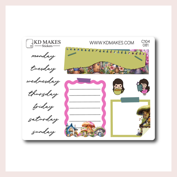 C104 | COLOURFUL MUSHROOM HOUSES | JOURNAL KIT