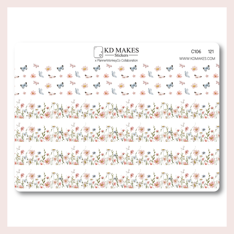 C106 | Washi Stickers | A PLANNERMONKEYCO (PMC) X KDM COLLAB