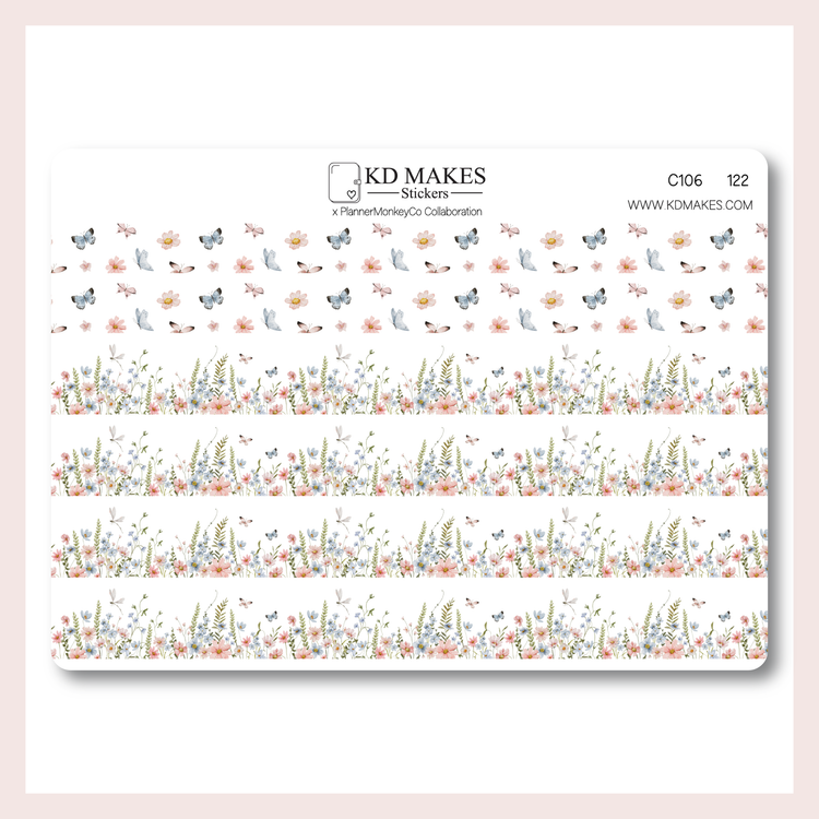 C106 | Washi Stickers | A PLANNERMONKEYCO (PMC) X KDM COLLAB