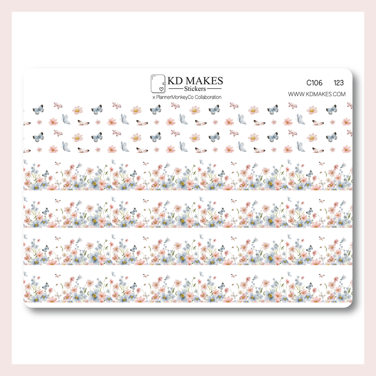 C106 | Washi Stickers | A PLANNERMONKEYCO (PMC) X KDM COLLAB